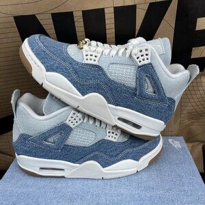NEW Nike Air Jordan 4 Retro Tex "Denim" Sail Gum IB6716-100 Womens Size 6